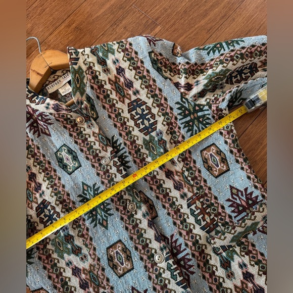 SOLD⚫️Vinatge 90's Bedford Fair Lifestyles Aztec Tapestry Jacket Size 16 - Picture 6 of 10